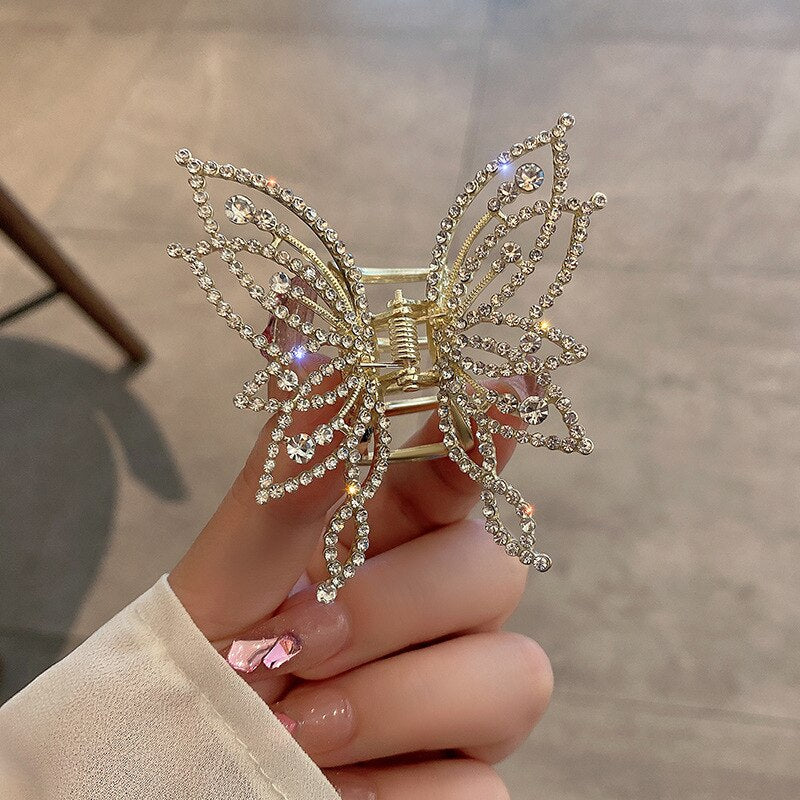 2026 New Butterfly Pearl Tassel Hairpin Korean Simple Side Clip Liu Haibian Clip Shark Hairpin Hair Accessories Women